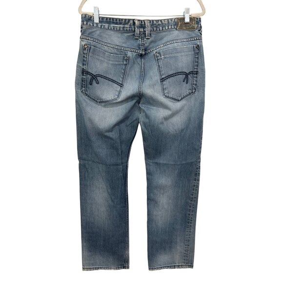 Xray Mens Jeans Size 34 Medium Wash Distressed Style Classic Fit Denim Pants - Picture 1 of 10